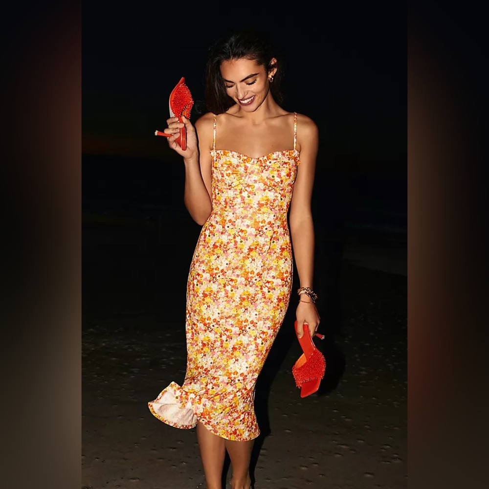 NWOT Anthropologie Hutch Sweetheart Midi Dress